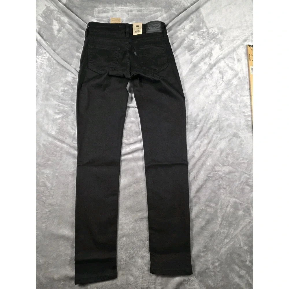 NWT Levi's 711 Women's Mid-Rise Skinny Ankle Jeans Sz 00 Short (24W X 28L) Black